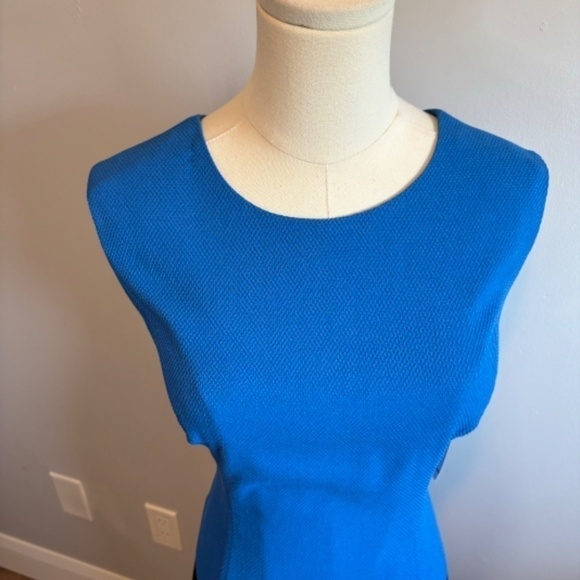 Anne Klein Women's Blue Sheath Midi Dress Striped Red w/ Black, NWT Size 12 - Picture 3 of 10